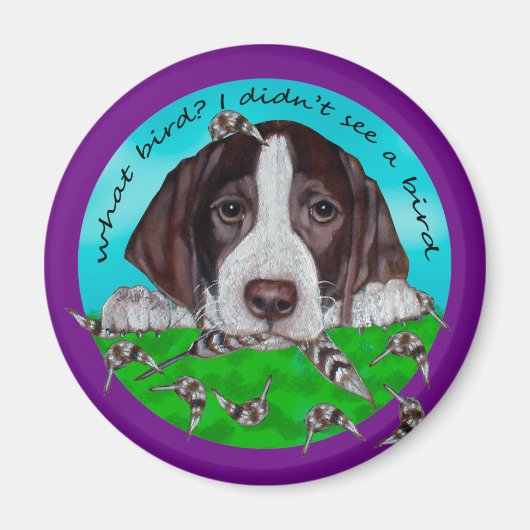 Duitse Korthaar Pointer Puppy Magneet (Voorkant)