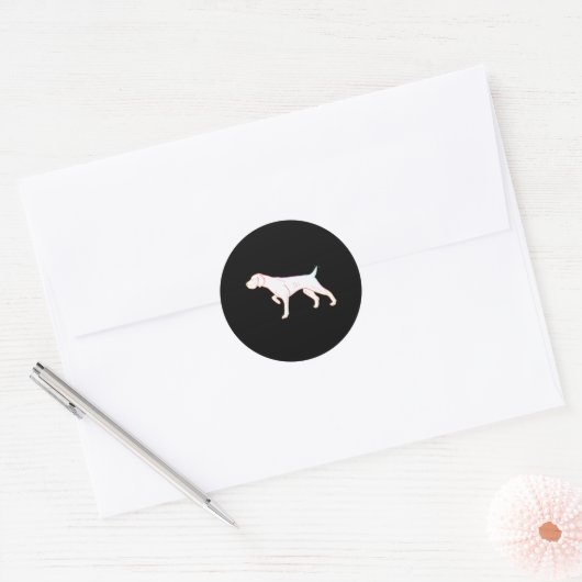 Duitse Korthaar Pointer Sticker (Envelop)