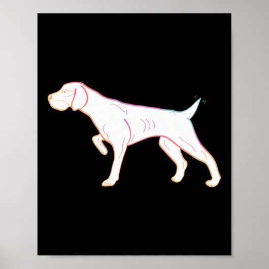 Duitse Korthaar Pointer Sticker Poster (Voorkant)