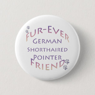 Duitse kortharige aanwijzer Furever Ronde Button 5,7 Cm
