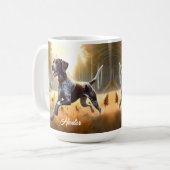 Duitse kortharige aanwijzer hardlopen koffiemok (Voorkant links)