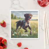 Duitse kortharige aanwijzer hardlopen servet (Insitu)