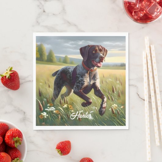 Duitse kortharige aanwijzer hardlopen servet (Insitu)