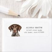 Duitse kortharige aanwijzer hond Adresetiketten Etiket (Insitu)