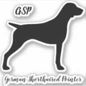 Duitse kortharige aanwijzer hond silhouet SAP Sticker (Voorkant)