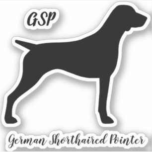 Duitse kortharige aanwijzer hond silhouet SAP Sticker