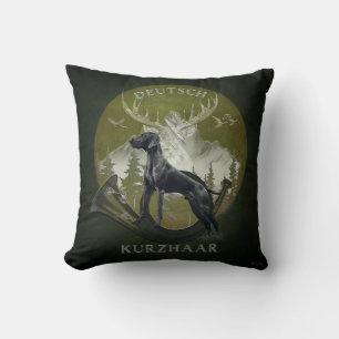 Duitse kortharige aanwijzer, jacht logo kussen