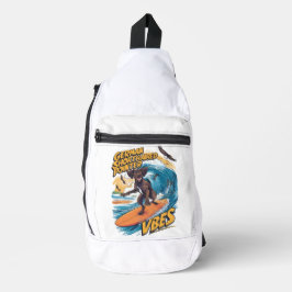 Duitse kortharige aanwijzer vangen grote golf sling bag