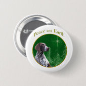 Duitse kortharige aanwijzer vrede ronde button 5,7 cm (Voorkant /achterkant)
