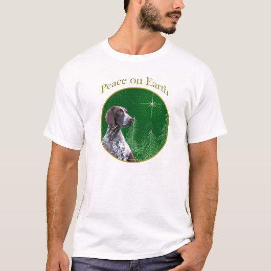 Duitse kortharige aanwijzer vrede t-shirt (Voorkant)