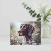 Duitse kortharige aanwijzer wachten briefkaart (Staand voorkant)