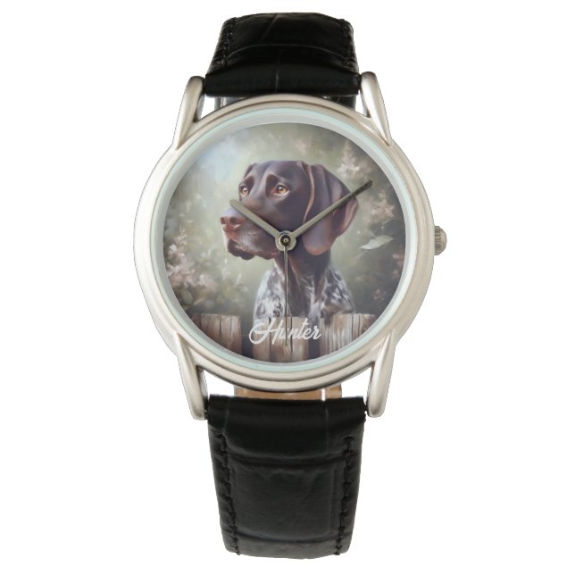 Duitse kortharige aanwijzer wachten horloge (Voorkant)