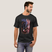 Duitse kortharige Amerikaanse vlag 4 juli T-shirt (Voorkant volledig)