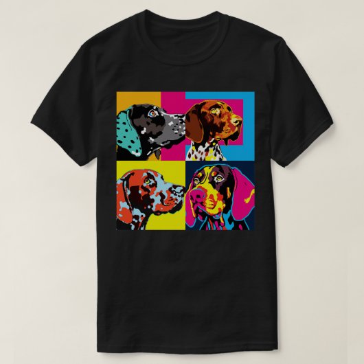 Duitse kortharige Pointer Art Hondenliefhebber Gif T-shirt (Design voorkant)