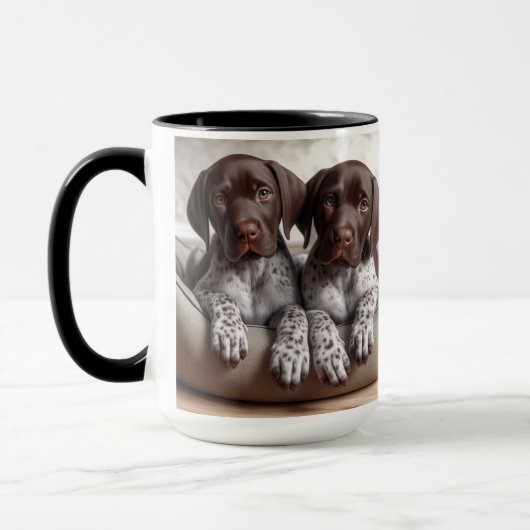 Duitse Kortharige Pointer Christmas Coffee Mok (Links)