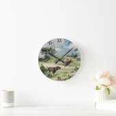 Duitse kortharige pointer die naar een fazant wijs ronde klok (Huis)