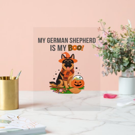 Duitse Kortharige Pointer Dog - Halloween Moon Si Acryl Bord (Huwelijk)