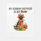 Duitse Kortharige Pointer Dog - Halloween Moon Si Fleece Deken (Voorkant)