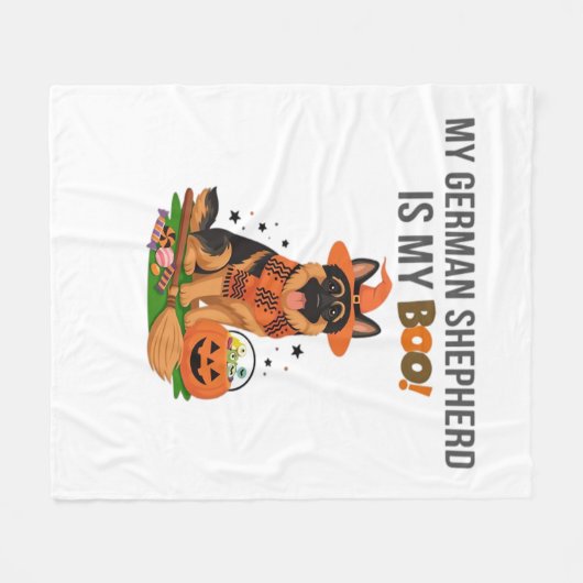 Duitse Kortharige Pointer Dog - Halloween Moon Si Fleece Deken (Voorkant (Horizontaal))