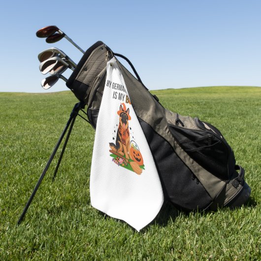 Duitse Kortharige Pointer Dog - Halloween Moon Si Golfhanddoek (Groen)