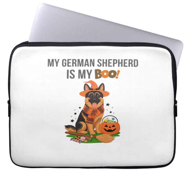 Duitse Kortharige Pointer Dog - Halloween Moon Si Laptop Sleeve (Voorkant)