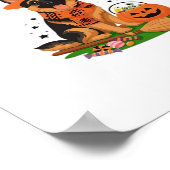 Duitse Kortharige Pointer Dog - Halloween Moon Si Poster (Hoek)