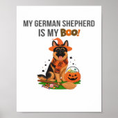 Duitse Kortharige Pointer Dog - Halloween Moon Si Poster (Voorkant)