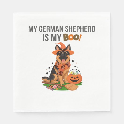 Duitse Kortharige Pointer Dog - Halloween Moon Si Servet (Voorkant)