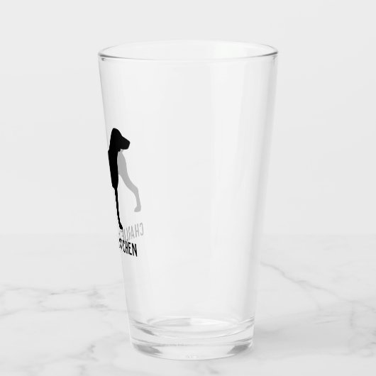 Duitse Kortharige Pointer Dog Silhouette Custom Glas (Links)