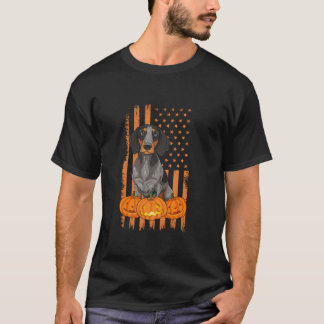 Duitse Kortharige Pointer Dog USA Vlag Patriottisc T-shirt
