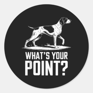 Duitse Kortharige Pointer Dog Wat uw punt GS Ronde Sticker