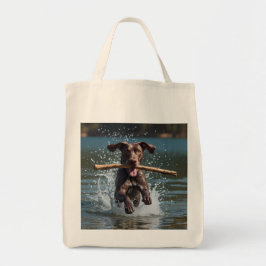 Duitse kortharige pointer elegante boodschappentas tote bag