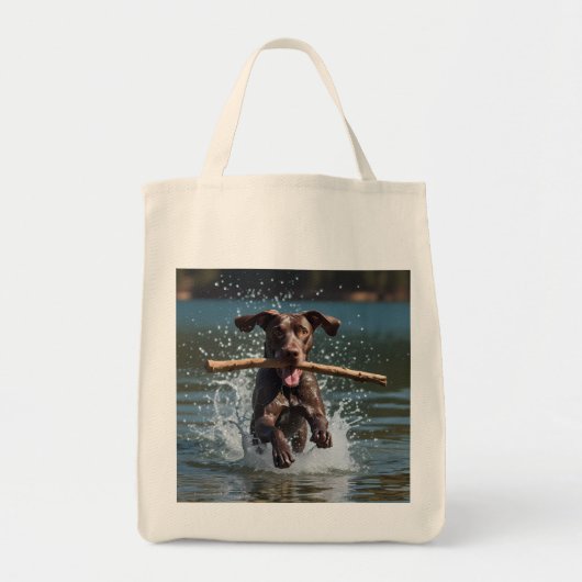 Duitse kortharige pointer elegante boodschappentas tote bag (Voorkant)