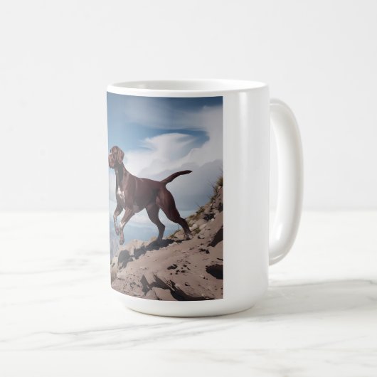 Duitse Kortharige Pointer Elegante Koffie Mok (Voorkant rechts)