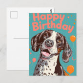 Duitse kortharige pointer Happy Birthday Briefkaart (Voorkant / Achterkant)