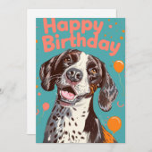 Duitse kortharige pointer Happy Birthday Feestdagenkaart (Voorkant / Achterkant)