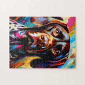 Duitse Kortharige Pointer Hond Acryl Print Legpuzzel (Horizontaal)