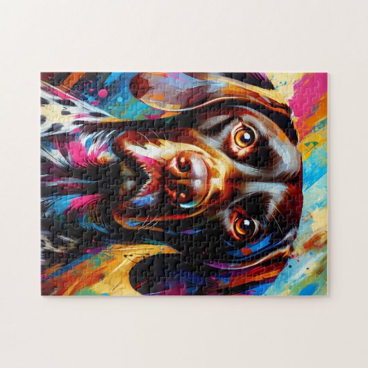 Duitse Kortharige Pointer Hond Acryl Print Legpuzzel (Horizontaal)