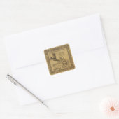Duitse kortharige pointer, hoogland jacht vierkante sticker (Envelop)