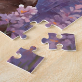 Duitse kortharige pointer in Lavendel veld Legpuzzel (Zijkant)