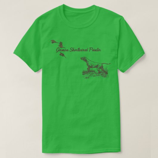 Duitse kortharige pointer jacht 2 t-shirt (Design voorkant)