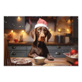 Duitse kortharige pointer kerstkoekjes foto afdruk