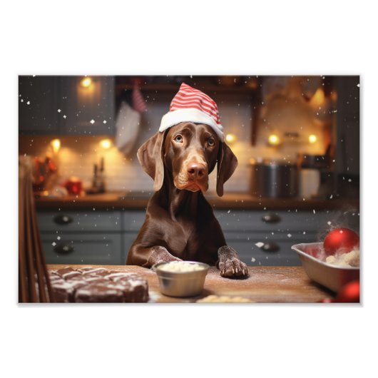 Duitse kortharige pointer kerstkoekjes foto afdruk (Voorkant)