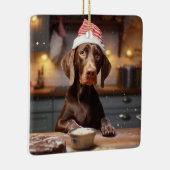 Duitse kortharige pointer kerstkoekjes keramisch ornament (Rechts)