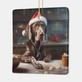 Duitse kortharige pointer kerstkoekjes keramisch ornament (Links)