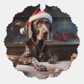 Duitse kortharige pointer kerstkoekjes ornament kaart (Achterkant)