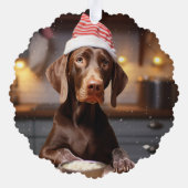 Duitse kortharige pointer kerstkoekjes ornament kaart (Achterkant)