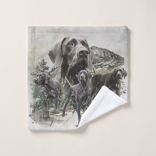 Duitse kortharige pointer liefhebbers bad handdoek (Wasdoekje)