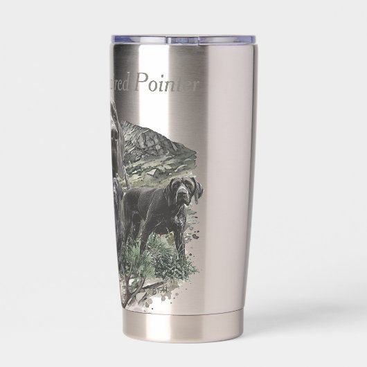 Duitse kortharige pointer liefhebbers geïsoleerde drinkbeker (Achterkant)