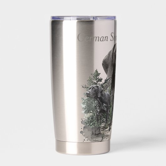 Duitse kortharige pointer liefhebbers geïsoleerde drinkbeker (Voorkant)